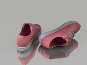 casual summer shoes low poly 3D Модель