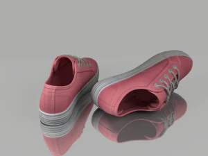 casual summer shoes low poly 3D Model