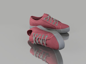 casual summer shoes low poly 3D Модель
