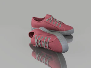 casual summer shoes low poly 3D Model