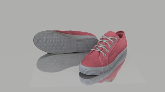 casual summer shoes low poly 3D Модель .c4d .max .obj .3ds .fbx .stl .blend 