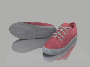 casual summer shoes low poly Modelo 3D