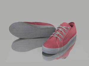 lässige Sommerschuhe Low Poly 3D Modell