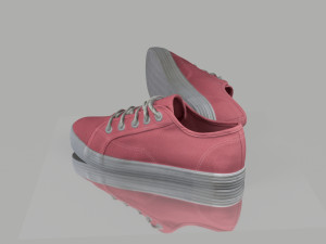 casual summer shoes low poly 3D Модель