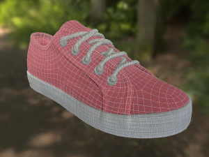 casual summer shoes low poly 3D Модель