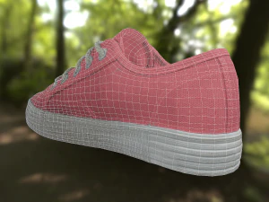 casual summer shoes low poly 3D Model
