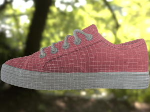 casual summer shoes low poly 3D Модель