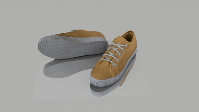 pair of shoes low poly 3D 모델 .c4d .max .obj .3ds .fbx .stl .blend 