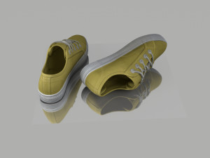 pair of shoes low poly 3D 모델