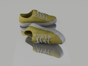 pair of shoes low poly 3D 모델