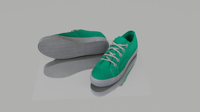 pair of summer shoes low poly 3D Model .c4d .max .obj .3ds .fbx .stl .blend 