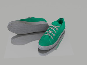 pair of summer shoes low poly Model 3D