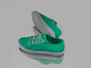 pair of summer shoes low poly 3D Model
