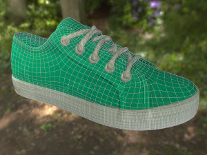 pair of summer shoes low poly 3D Model