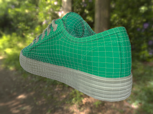 pair of summer shoes low poly 3D Model