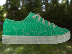 pair of summer shoes low poly 3D Model