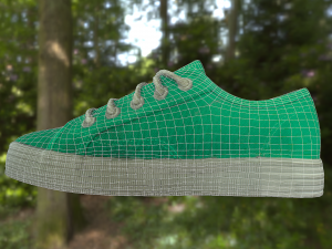 pair of summer shoes low poly 3D Model