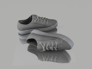 pair of summer shoes low poly 3Dモデル