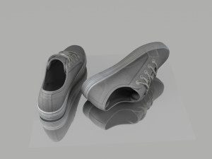 pair of summer shoes low poly 3D मॉडल