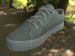 pair of summer shoes low poly 3D मॉडल