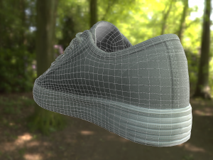 pair of summer shoes low poly 3D मॉडल