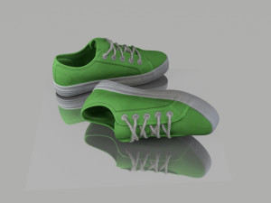 pair of summer shoes low poly 3D 모델