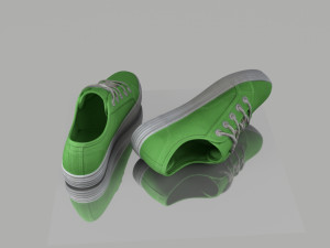 pair of summer shoes low poly 3D 모델