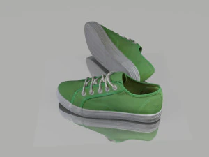 pair of summer shoes low poly 3D Model