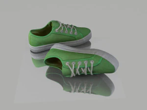 pair of summer shoes low poly 3D Model