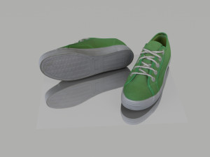 pair of summer shoes low poly 3D Model