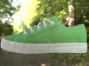 pair of summer shoes low poly 3D Model