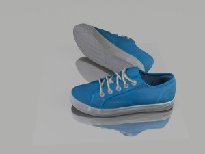 pair of spring shoes low poly Modelo 3D