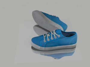 pair of spring shoes low poly 3D Model