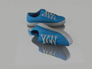 pair of spring shoes low poly 3D Model