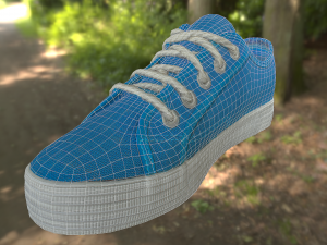 pair of spring shoes low poly Modelo 3D