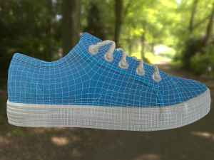 pair of spring shoes low poly Modelo 3D