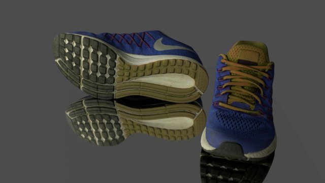 pair of sneaker shoes 3D Модель .c4d .max .obj .3ds .fbx .stl .blend 