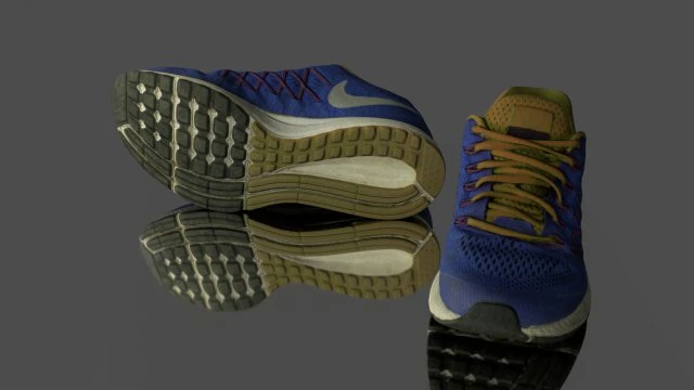 pair of sneaker shoes 3D Model .c4d .max .obj .3ds .fbx .stl .blend 