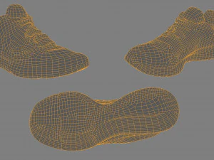 pair of sneaker shoes 3D Model