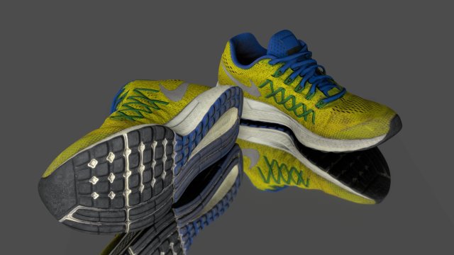 pair of sneakers 3D Модель .c4d .max .obj .3ds .fbx .stl .blend 