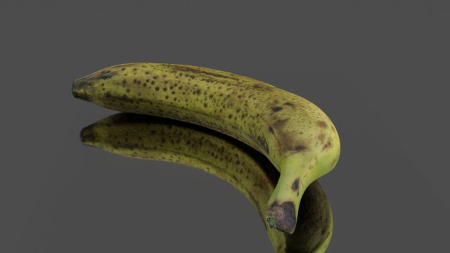 banana low poly 3D Modell .c4d .max .obj .3ds .fbx .stl .blend