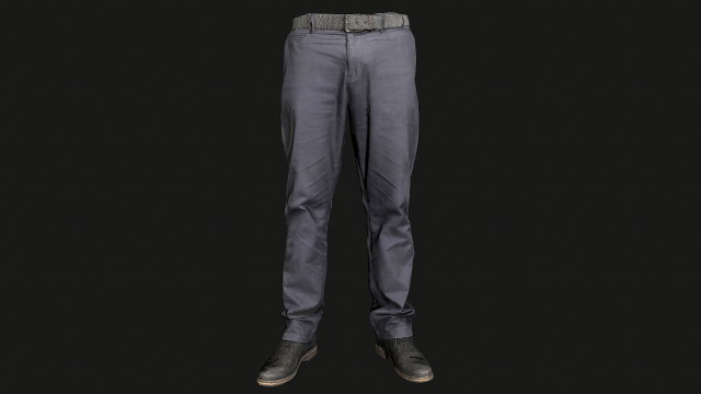 male outfit set pants and shoes low poly Modello 3D .c4d .max .obj .3ds .fbx .stl .blend 