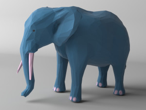 pack of 9 low poly animals 3D 모델