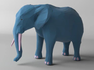 pack of 9 low poly animals 3D Model