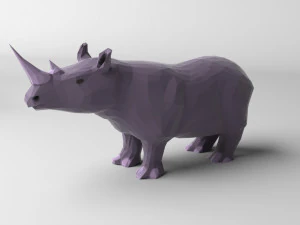 pack of 9 low poly animals 3D Model