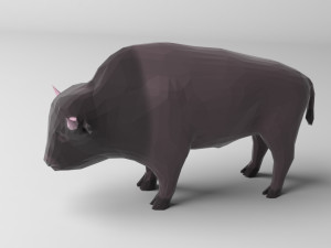 pack of 9 low poly animals 3D 모델