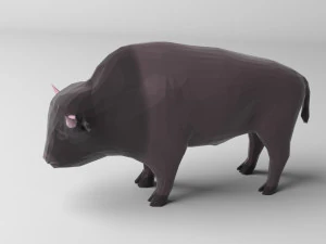 pack of 9 low poly animals 3D Model