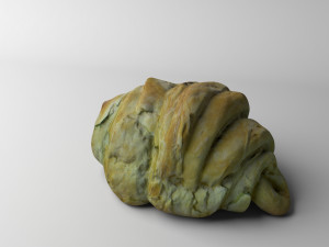 croissant low poly Modelo 3D