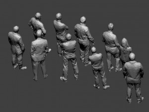 colored 10 low poly people vol 2 3D Модель