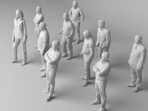 10 low poly people vol 2 3D Model